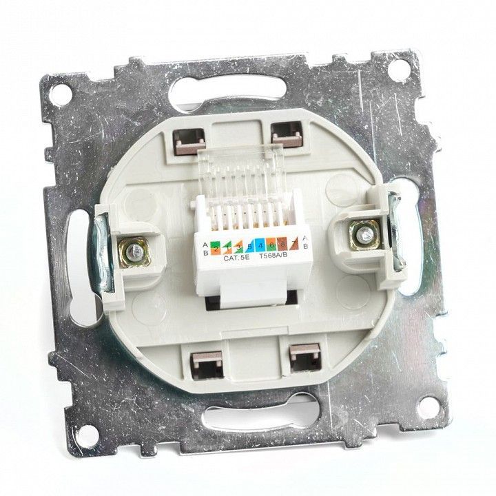 Розетка Ethernet RJ-45 без рамки Stekker Катрин 49023