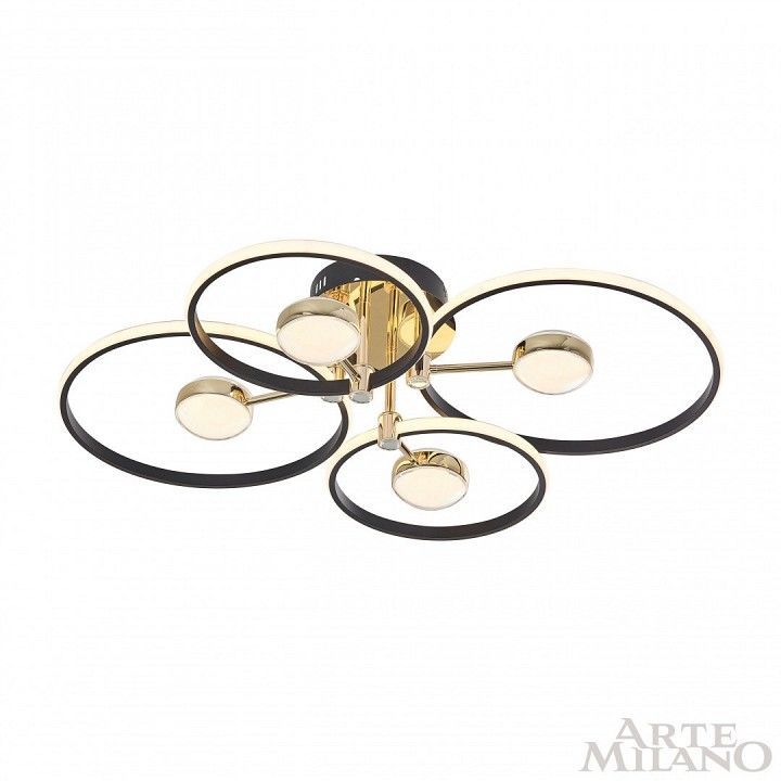 Потолочная люстра Arte Milano Ferrara-76140 276140/4+4 BK/GD