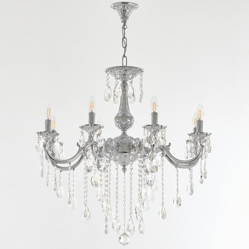 Подвесная люстра Bohemia Ivele Crystal AL7801 AL78101/8/250 B Ni