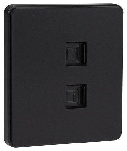 Розетка двойная Ethernet RJ-45 без рамки Kranz ROUND KR-78-0725-3