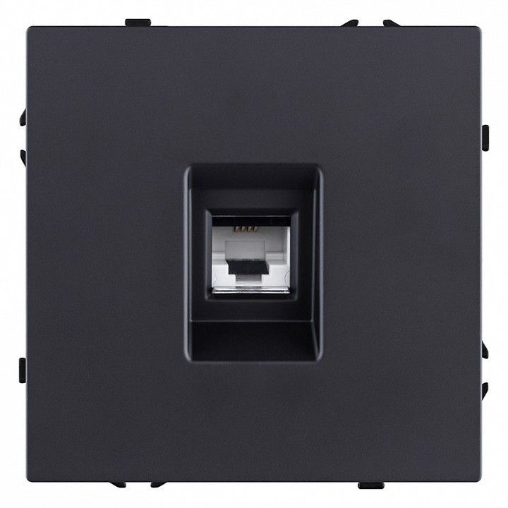 Розетка телефонная RJ-11 со штрокой, без рамки Kollinger Eclipse EC-019BK