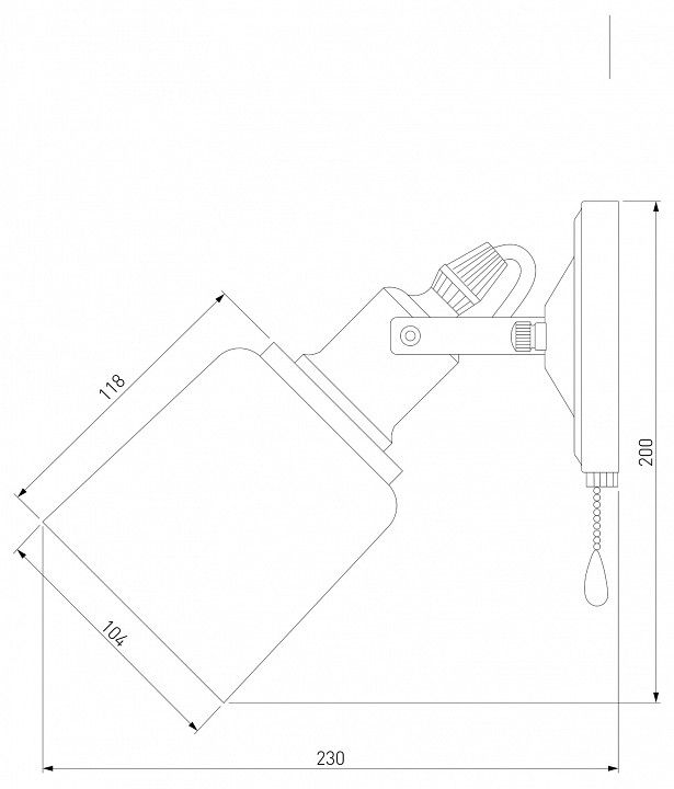 Бра Eurosvet Astor 70111/1 черный