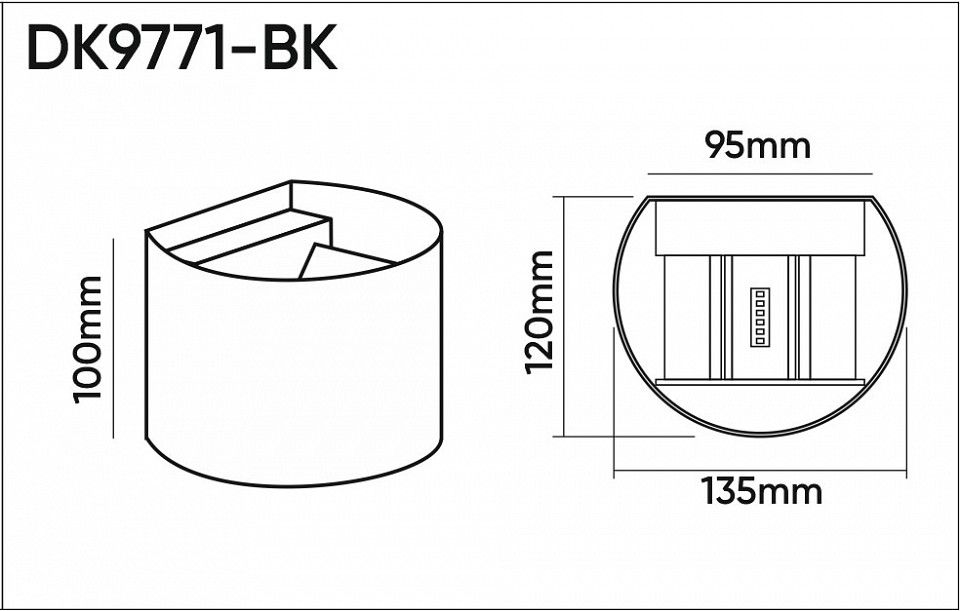 Накладной светильник Denkirs  DK9771-BK