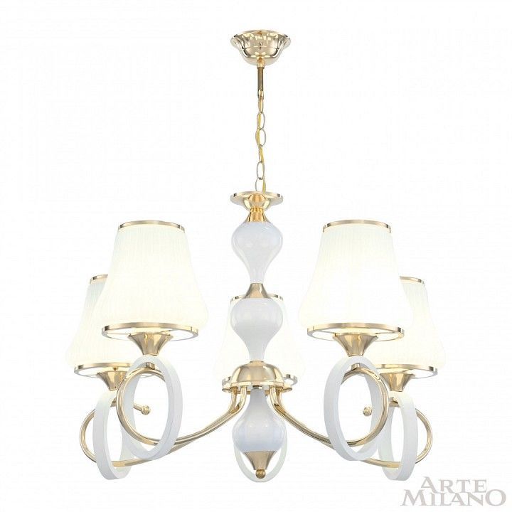 Подвесная люстра Arte Milano Florentia-2387 302387/5 Wh/Gd