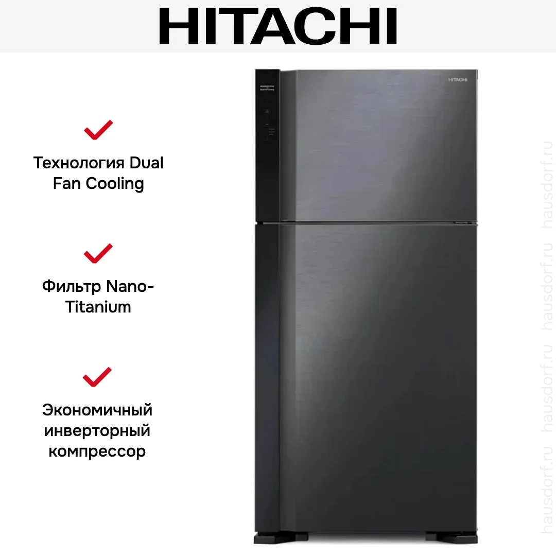 Холодильник Hitachi R-V 660 PUC7-1 BBK