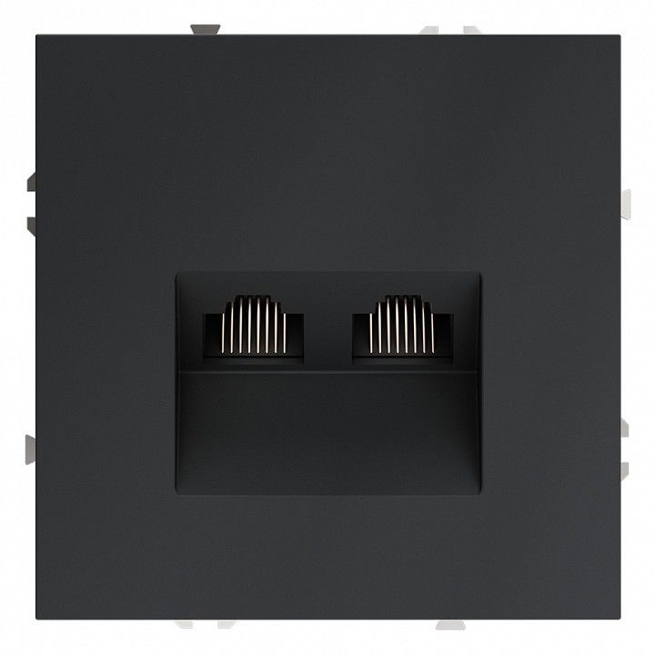 Розетка двойная Ethernet RJ-45 без рамки Voltum S70 VLS060207