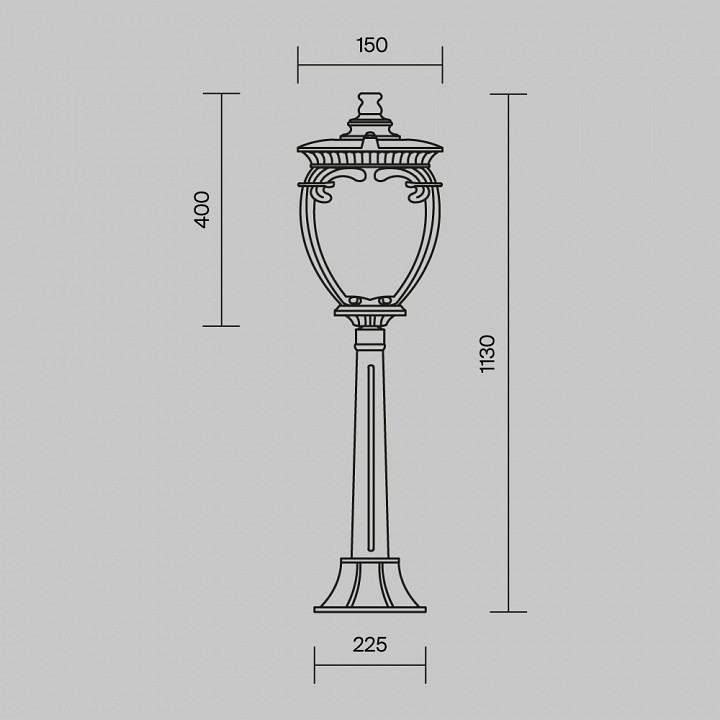Наземный высокий светильник Maytoni Outdoor Fleur O414FL-01BZ1