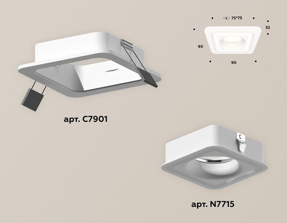 Встраиваемый светильник Ambrella Light XC XC7901011