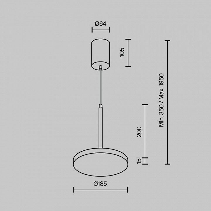 Подвесной светильник Maytoni Technical Плато P076PL-L12W4K-W
