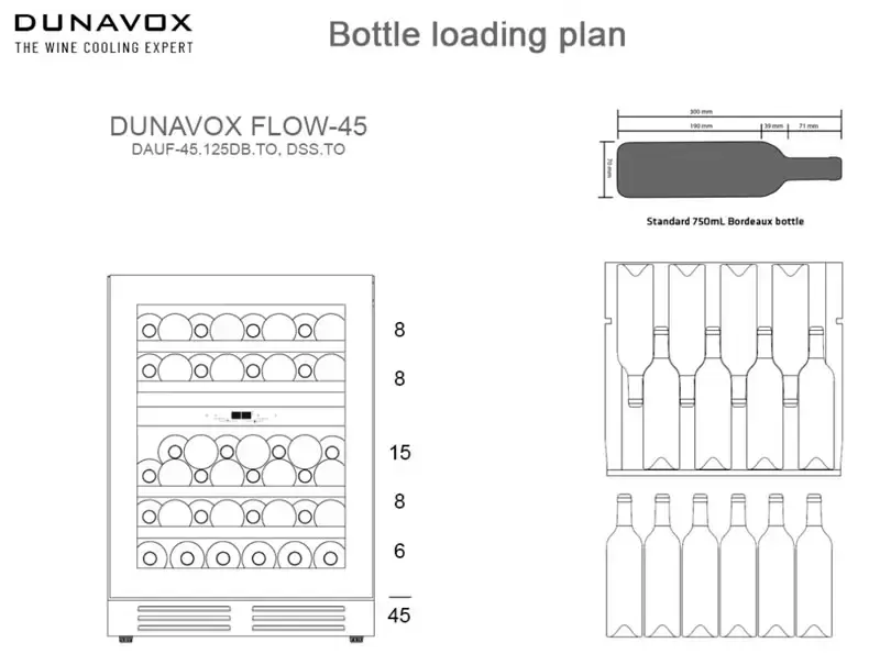 Винный шкаф Dunavox DAUF-45.125DB.TO