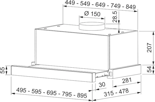 Вытяжка Franke TOUCH 50 WH