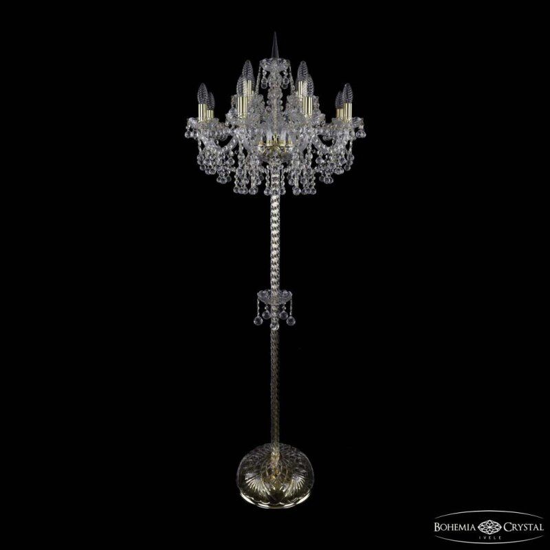 Торшер Bohemia Ivele Crystal 1409 1409T2/8+4/195-165 G