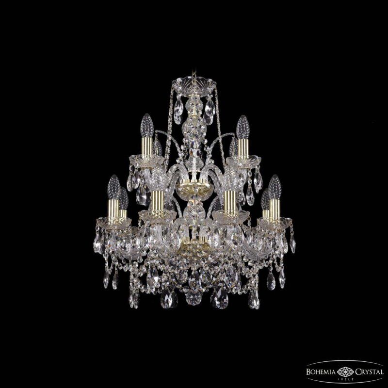 Подвесная люстра Bohemia Ivele Crystal 1411 1411/8+4/160/2d G
