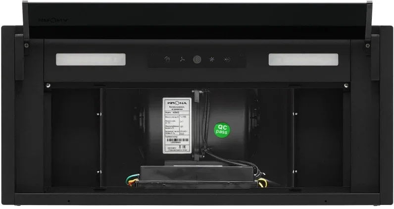 Встраиваемая вытяжка KRONA Изида 600 черное закаленное стекло (Isida 600 black SGC)