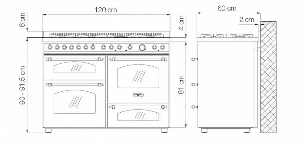 Варочный центр Lofra RBI126SMFET+MFT/2AEO