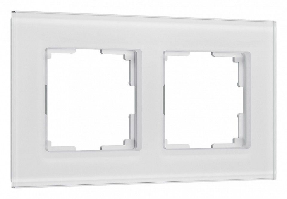 Рамка на 2 поста Werkel Senso (белый, стекло soft-touch) W0023101
