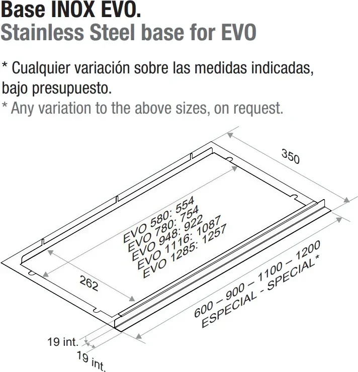 Встраиваемая вытяжка Pando EVO/580 INOX V.1050 ECO PLUS