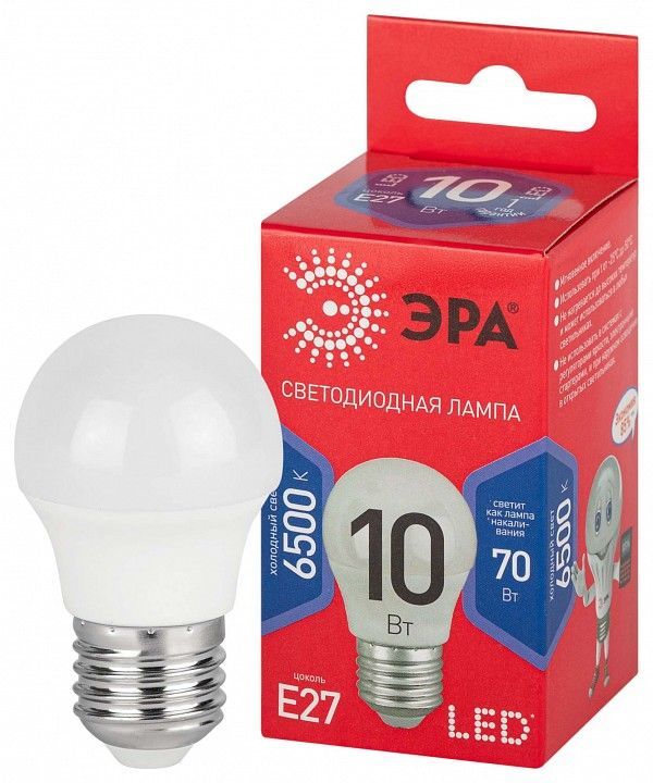 Лампа светодиодная Эра  E27 10Вт 6500K LED P45-10W-865-E27 R