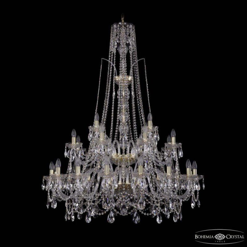 Подвесная люстра Bohemia Ivele Crystal 1411 1411/16+8+4/400/XL-150/2d G