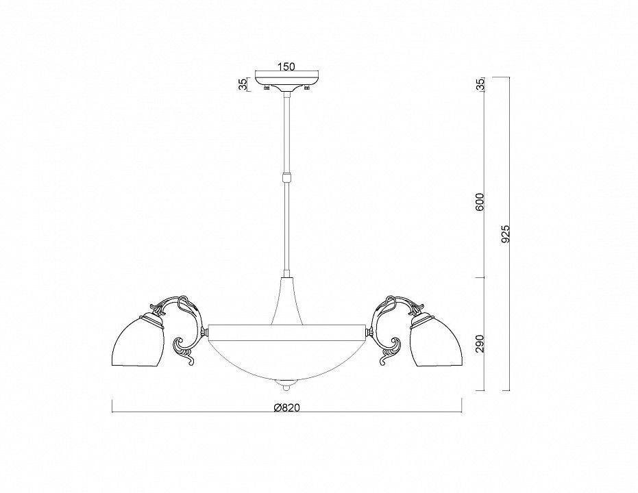 Люстра на штанге MyFar Ceiling MR1524-11C