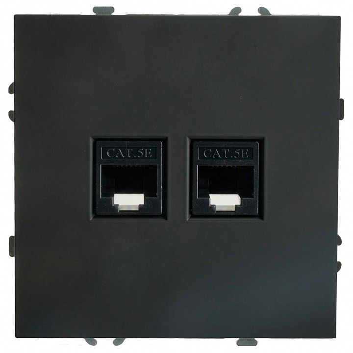 Розетка двойная Ethernet RJ-45 без рамки Stekker Эмили 49848