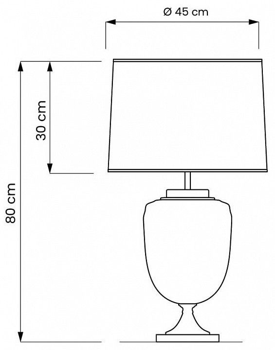 Настольная лампа декоративная LUMINA DECO Olimpia LDT 304 F.GD+WT