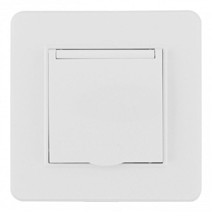 Розетка с заземлением и шторкой, с крышкой Arte Milano SET16-1 SET16-1-41-1 white
