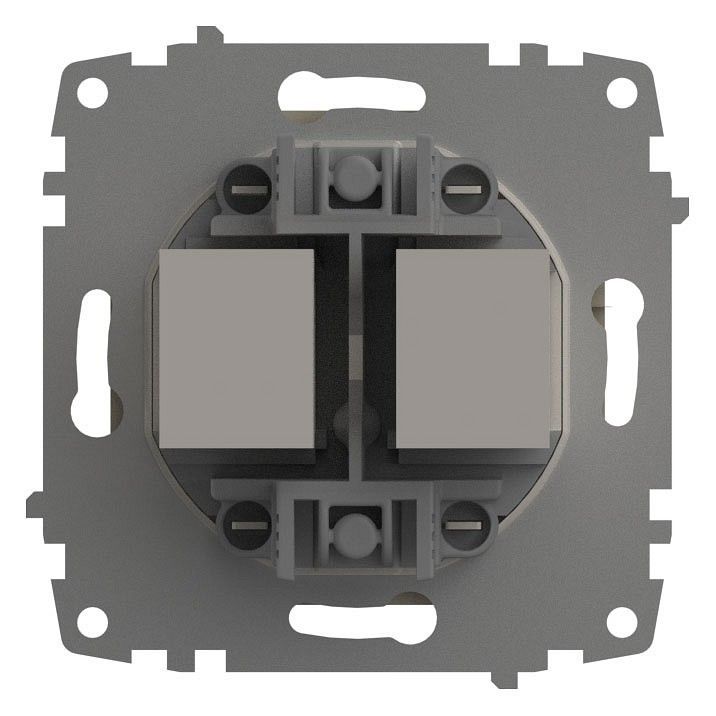 Розетка двойная Ethernet RJ-45 без рамки Elbi Eleсtriс Zena Vega 609-010300-248