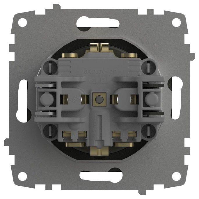 Розетка с заземлением, без рамки Elbi Eleсtriс Zena Vega 609-011100-217