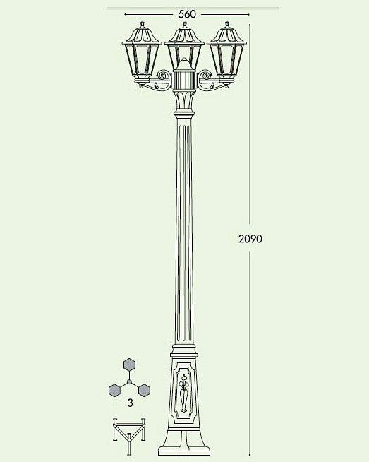 Фонарный столб Fumagalli Anna E22.156.S30.AXE27