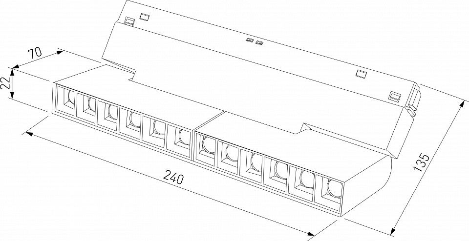 Накладной светильник Elektrostandard Slim Magnetic a066540
