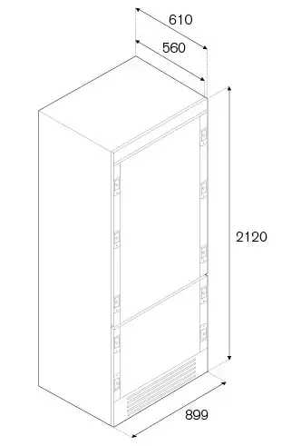 Встраиваемый холодильник Bertazzoni REF90PRR