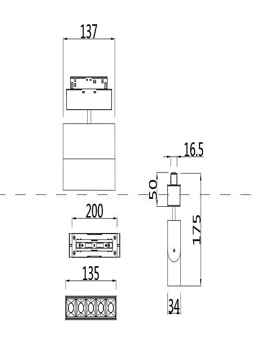 Светильник на штанге Maytoni Technical Points Rot TR015-2-10W4K-B