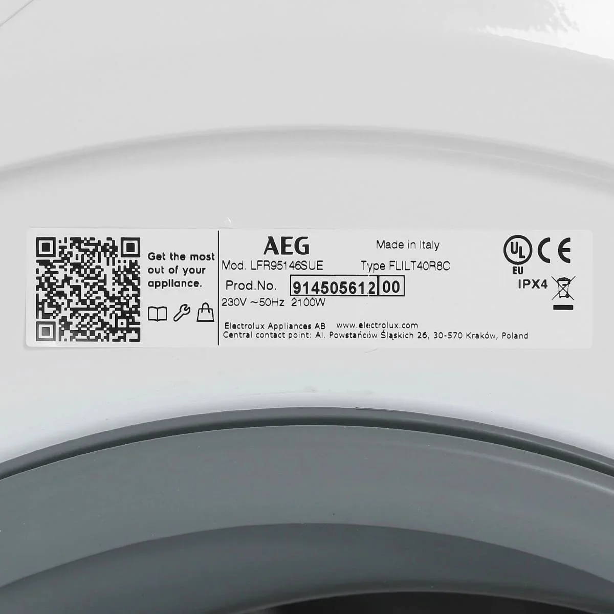 Стиральная машина AEG LFR95146SUE