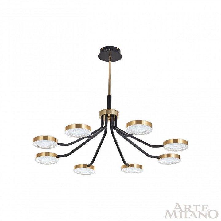 Люстра на штанге Arte Milano Ferrara-76079 276079/8 BK/GD