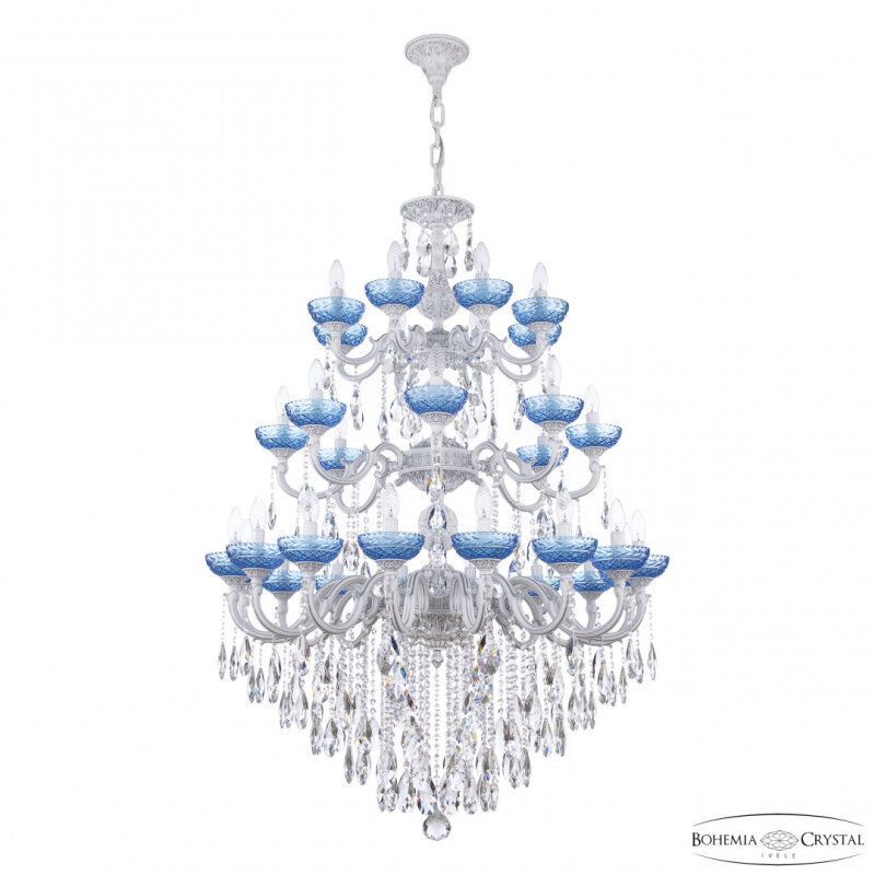 Подвесная люстра Bohemia Ivele Crystal AL7801 AL78101/16+8+8/300/3d B WMN P Aquamarine/M-1F