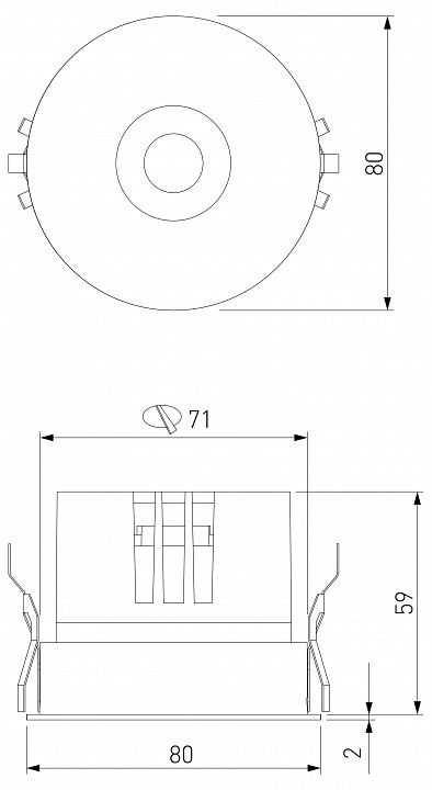 Встраиваемый светильник Elektrostandard Bliss a069408