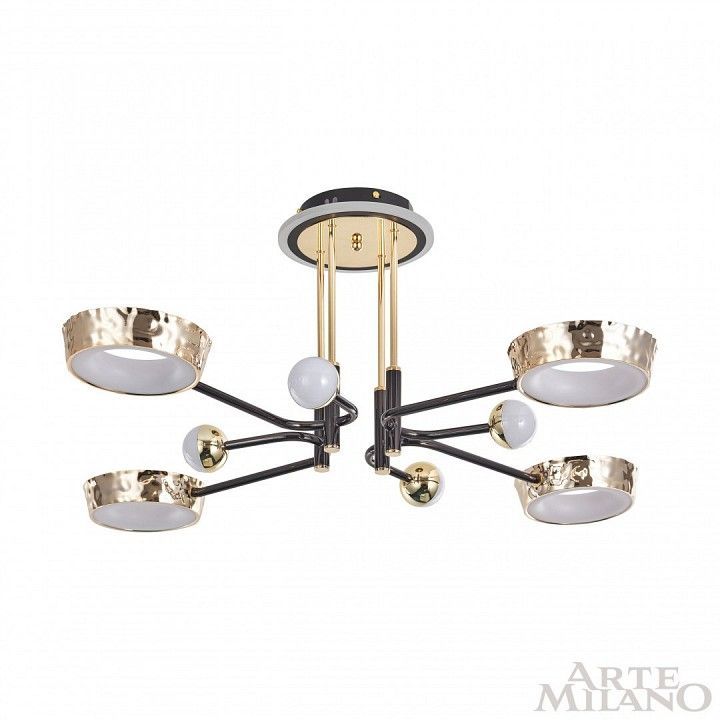 Потолочная люстра Arte Milano Ferrara-73210 273210/8 BK/GD