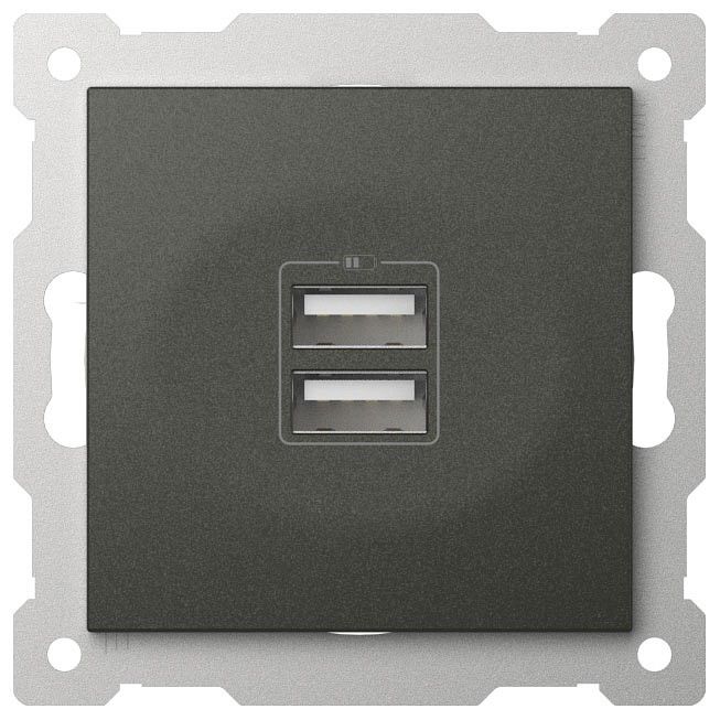 Розетка 2хUSB type A без рамки Elbi Eleсtriс Zena Vega 609-011100-143
