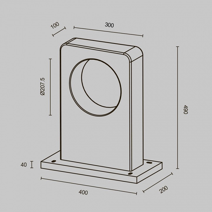 Наземный низкий светильник Maytoni Outdoor Betone O469FL-L7CM3K