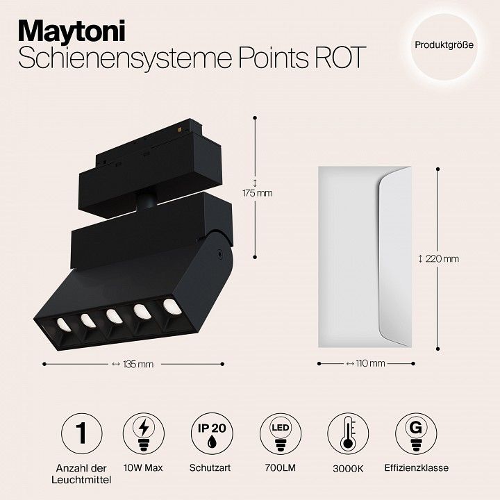 Светильник на штанге Maytoni Technical Points Rot TR015-2-10W3K-B