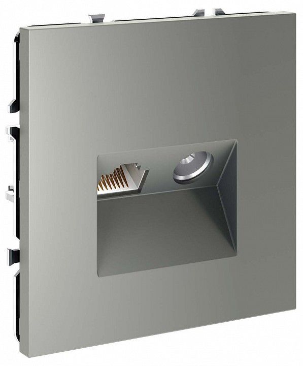 ТВ-розетка и розетка Ethernet RJ-45 без рамки Voltum S70 VLS060705
