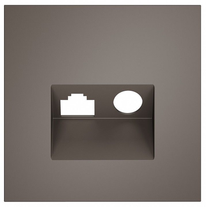 Накладка для ТВ-розетки и RJ-11 или RJ-45 Voltum S70 VLS002714