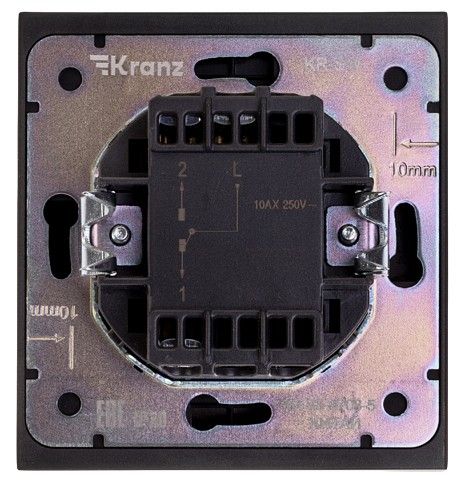 Переключатель проходной одноклавишный без рамки Kranz STRONG KR-78-0708-5