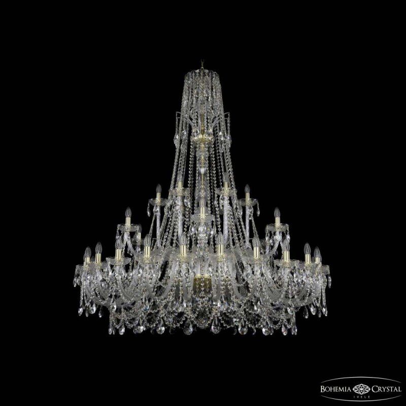 Подвесная люстра Bohemia Ivele Crystal 1411 1411/24+6+6/530/XL-165 G