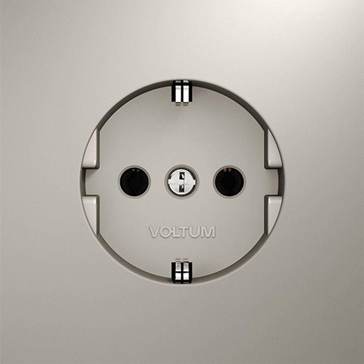 Розетка с заземлением, без рамки Voltum S70 VLS040103