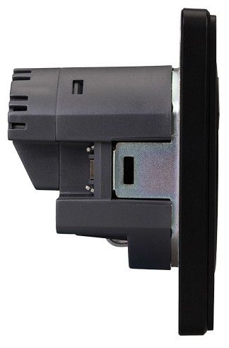 Розетка с заземлением и со шторкой и 2хUSB, без рамки Kranz ROUND KR-78-0704-3