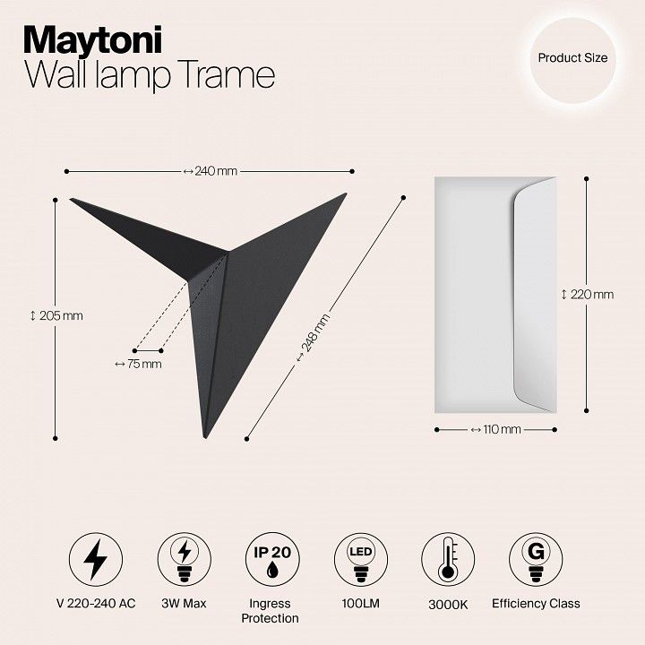 Накладной светильник Maytoni Technical Узор C808WL-L3B
