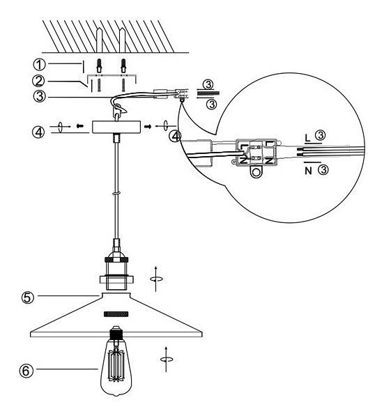 Подвесной светильник Globo Knud 15060