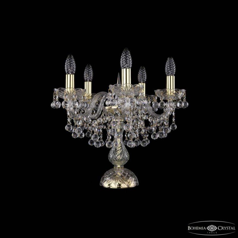 Настольная лампа декоративная Bohemia Ivele Crystal 1409 1409L/5/141-39 G